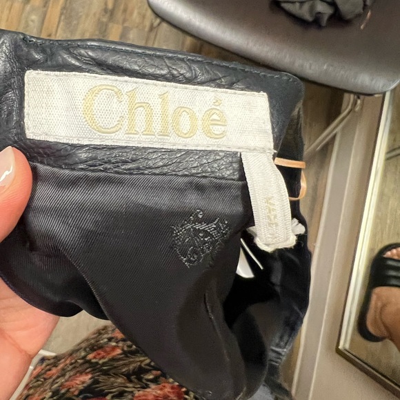 Chloe navy leather skirt - Picture 6 of 6